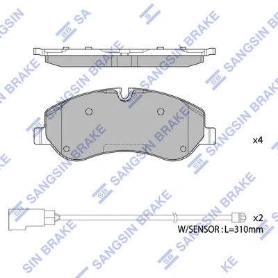 Brake Pad Set, disc brake (SP1885)
