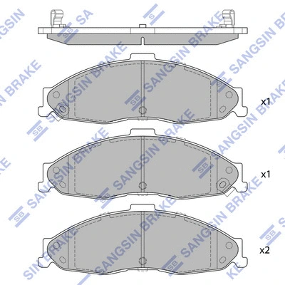Brake Pad Set, disc brake (SP4300)