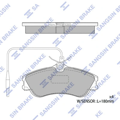 Brake Pad Set, disc brake (SP1743A)