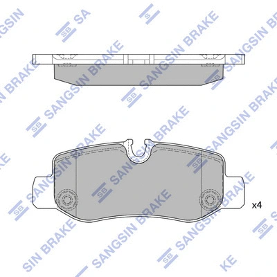Brake Pad Set, disc brake (SP4130)