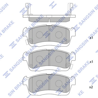 Brake Pad Set, disc brake (SP1550)