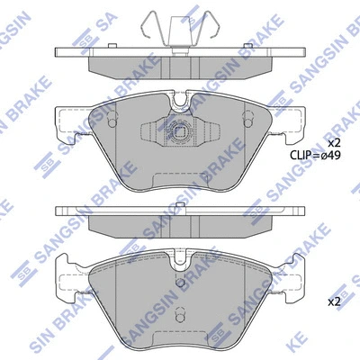 Brake Pad Set, disc brake (SP2214)