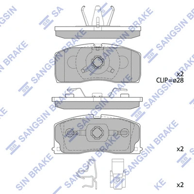 Brake Pad Set, disc brake (SP2154)