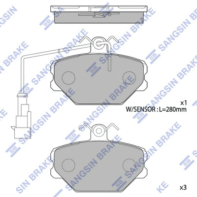 Brake Pad Set, disc brake (SP1853)
