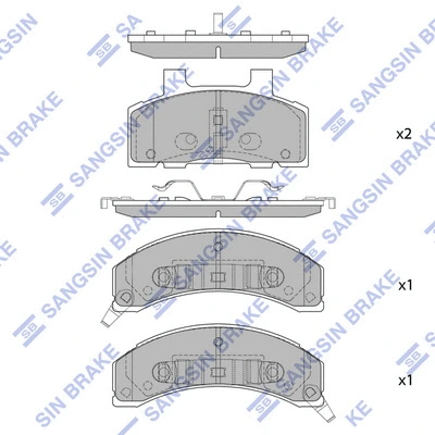 Brake Pad Set, disc brake (SP1283)