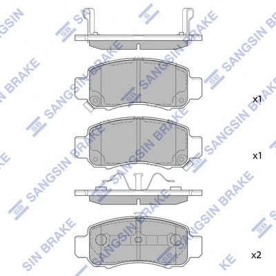 Brake Pad Set, disc brake (SP1439)