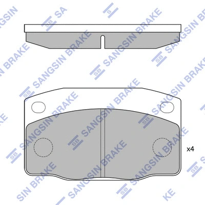 Brake Pad Set, disc brake (SP1055)