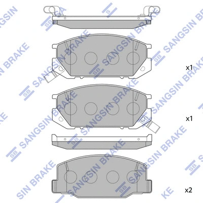 Brake Pad Set, disc brake (SP1219)