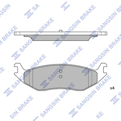 Brake Pad Set, disc brake (SP4169)