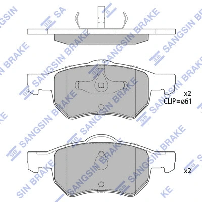 Brake Pad Set, disc brake (SP4183)
