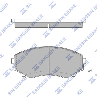 Brake Pad Set, disc brake (SP1527)