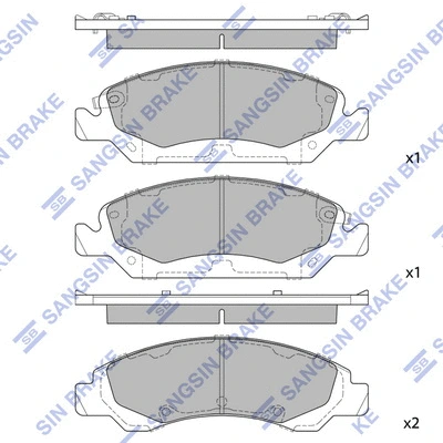 Brake Pad Set, disc brake (SP1561)