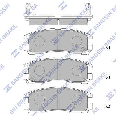 Brake Pad Set, disc brake (SP1046-R)