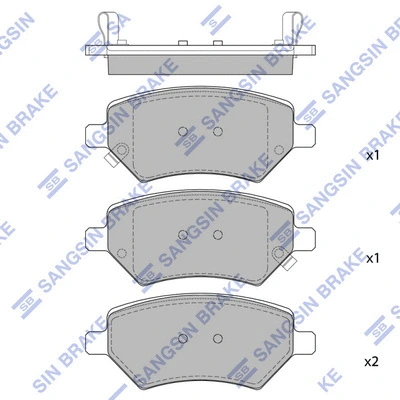 Brake Pad Set, disc brake (SP2134)