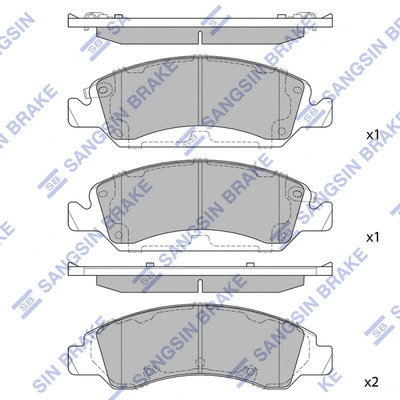 Brake Pad Set, disc brake (SP1561A)
