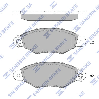 Brake Pad Set, disc brake (SP1891A)