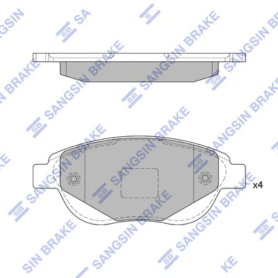Brake Pad Set, disc brake (SP1826)