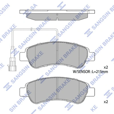 Brake Pad Set, disc brake (SP1727A)