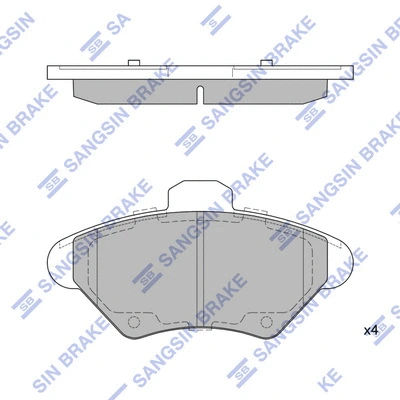 Brake Pad Set, disc brake (SP1262)