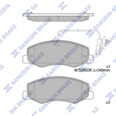 Brake Pad Set, disc brake (SP1970)