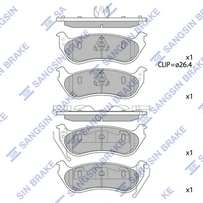 Brake Pad Set, disc brake (SP1511)