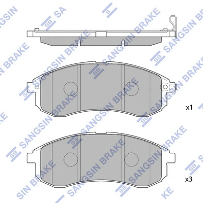 Brake Pad Set, disc brake (SP1602)
