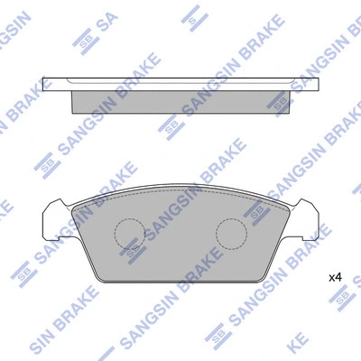 Brake Pad Set, disc brake (SP1050)