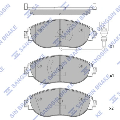 Brake Pad Set, disc brake (SP1698)