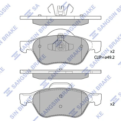 Brake Pad Set, disc brake (SP1414)