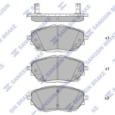 Brake Pad Set, disc brake (SP4213A)