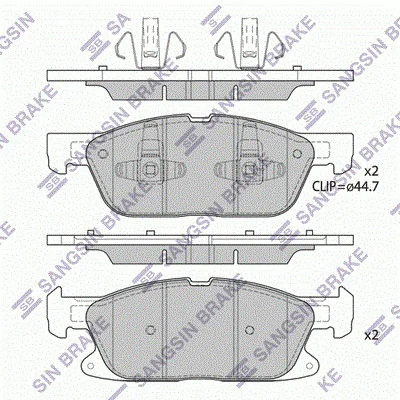 Brake Pad Set, disc brake (SP4251)