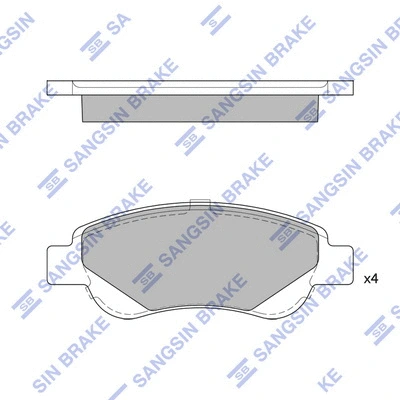 Brake Pad Set, disc brake (SP1750)