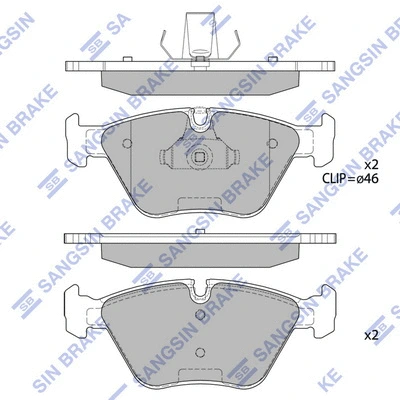 Brake Pad Set, disc brake (SP2216)