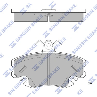 Brake Pad Set, disc brake (SP1243A)