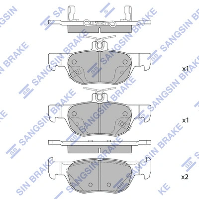 Brake Pad Set, disc brake (SP4382)