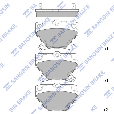 Brake Pad Set, disc brake (SP2044)