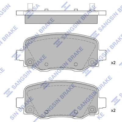 Brake Pad Set, disc brake (SP1858)
