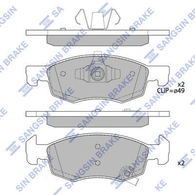 Brake Pad Set, disc brake (SP4195)
