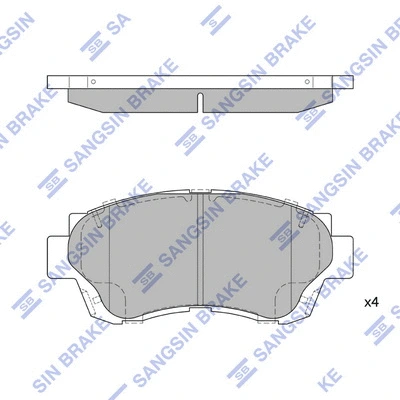 Brake Pad Set, disc brake (SP1138)