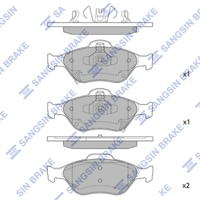Brake Pad Set, disc brake (SP1632)