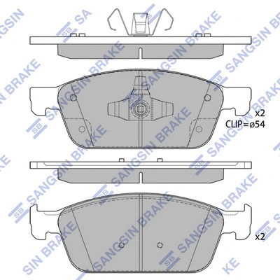 Brake Pad Set, disc brake (SP1910)