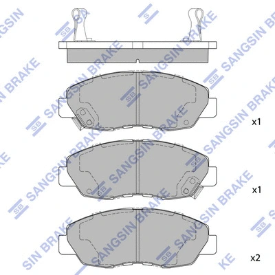 Brake Pad Set, disc brake (SP1109)