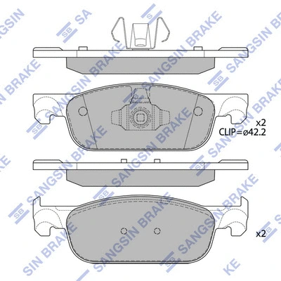 Brake Pad Set, disc brake (SP4054)