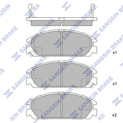 Brake Pad Set, disc brake (SP1346)