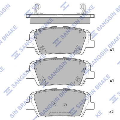 Brake Pad Set, disc brake (SP1706)