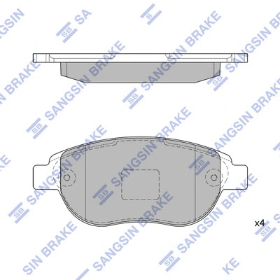 Brake Pad Set, disc brake (SP2073)