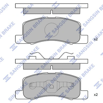 Brake Pad Set, disc brake (SP1613)