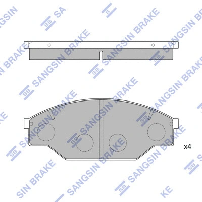 Brake Pad Set, disc brake (SP1121)