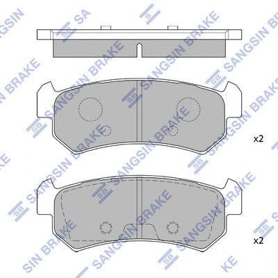 Brake Pad Set, disc brake (SP1160)