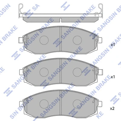 Brake Pad Set, disc brake (SP1256)